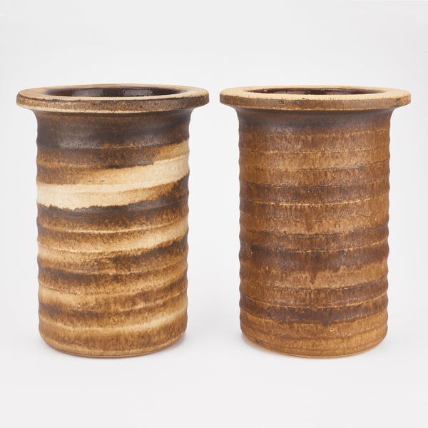 Pair of brutalist vases - Pulper & Cobbs