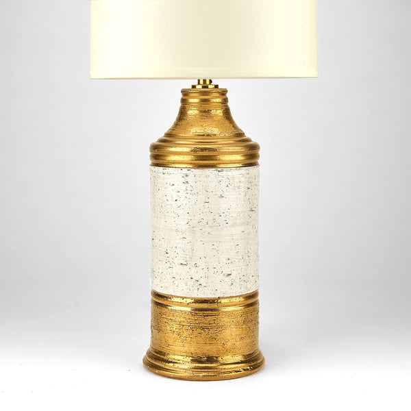 Bitossi white and gold lamp - Pulper & Cobbs